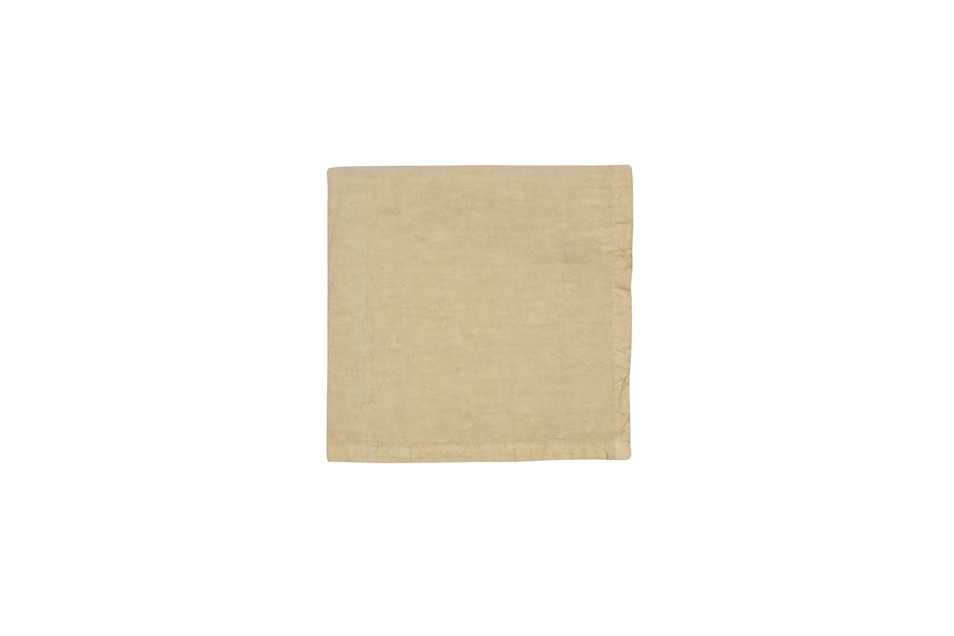 Set di 6 tovaglioli da tavola 45 X 45 CM in 100% puro lino lavato delavè stone washed morbido resistente elegante made in italy SABBIA - Vanita di raso