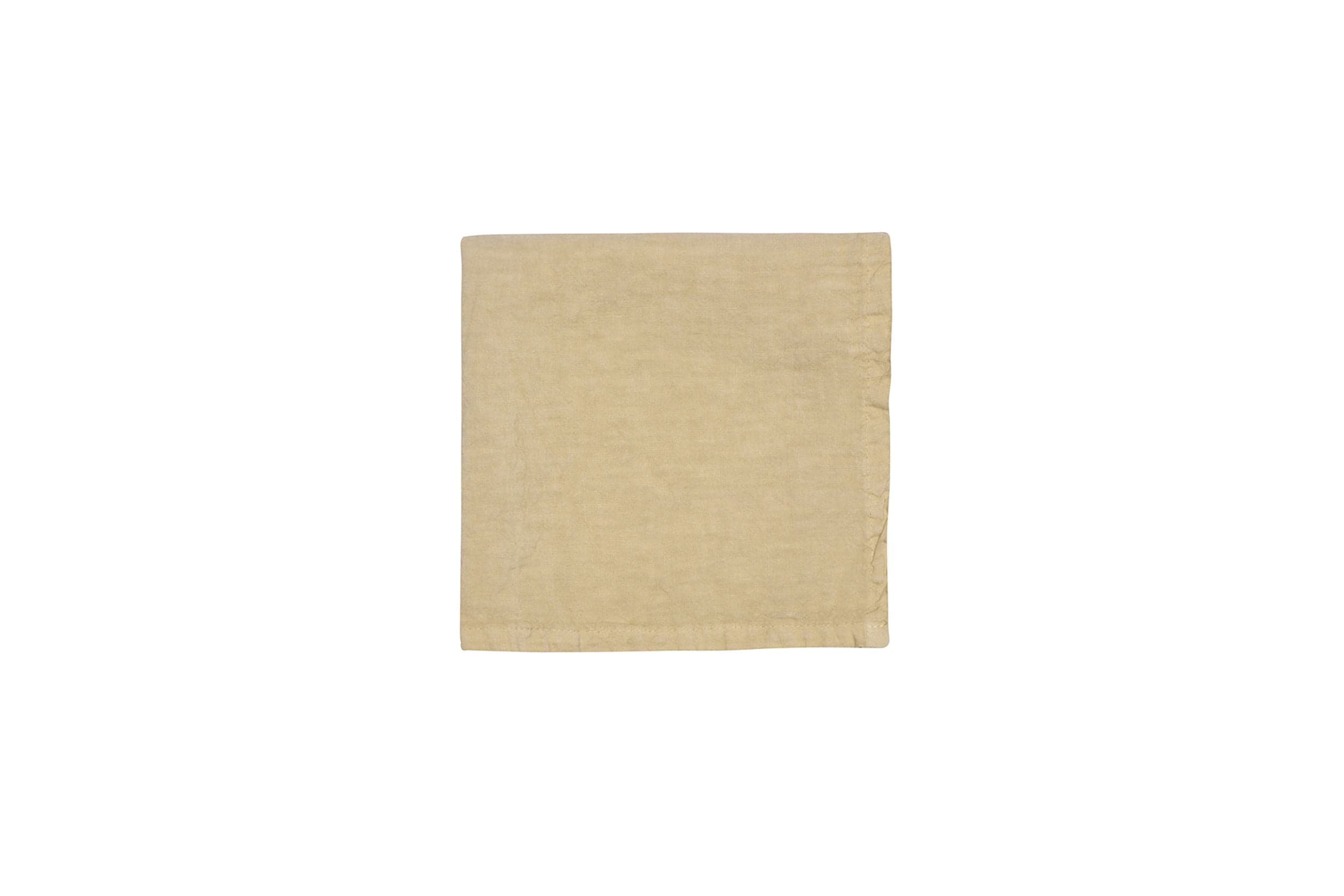 Set di 6 tovaglioli da tavola 45 X 45 CM in 100% puro lino lavato delavè stone washed morbido resistente elegante made in italy SABBIA - Vanita di raso