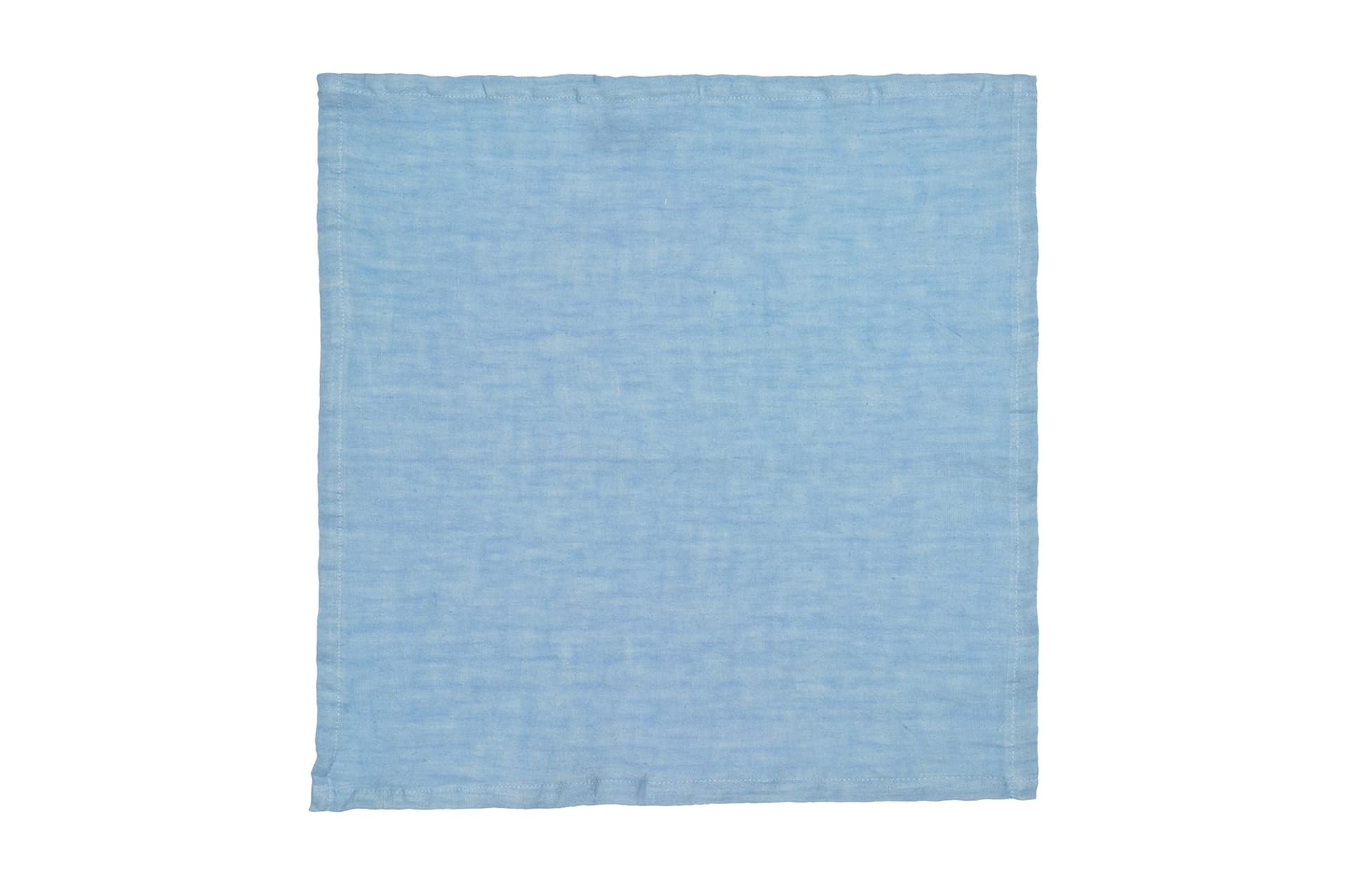 Set di 6 tovaglioli da tavola 45 X 45 CM in 100% puro lino lavato delavè stone washed morbido resistente elegante made in italy AZZURRO - Vanita di raso
