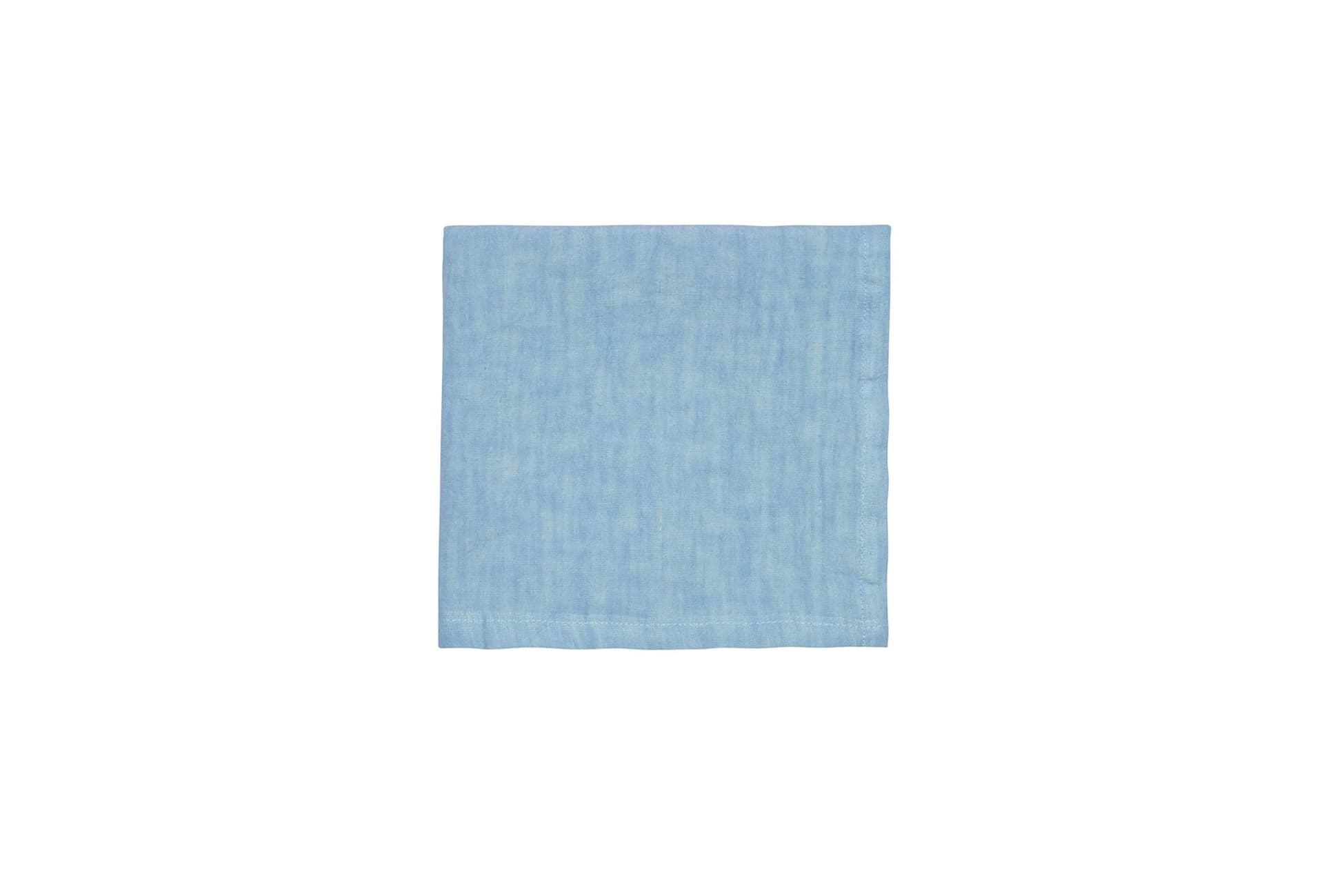 Set di 6 tovaglioli da tavola 45 X 45 CM in 100% puro lino lavato delavè stone washed morbido resistente elegante made in italy AZZURRO - Vanita di raso