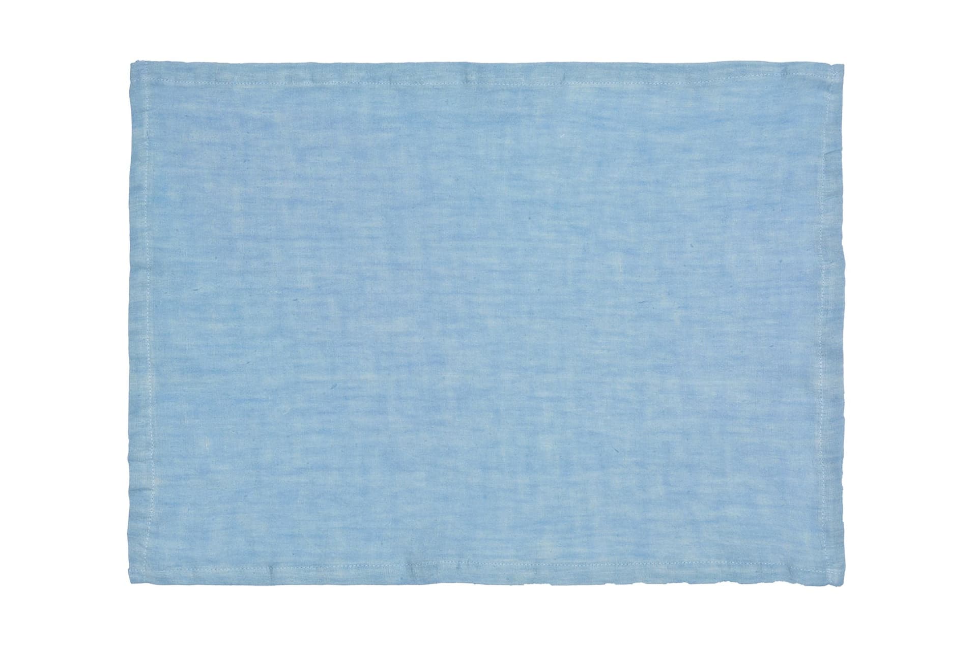 Set di 2 tovagliette americane coppia tovagliette 35 X 50 CM in 100% puro lino lavato delavè stone washed morbido resistente elegante made in italy  AZZURRO