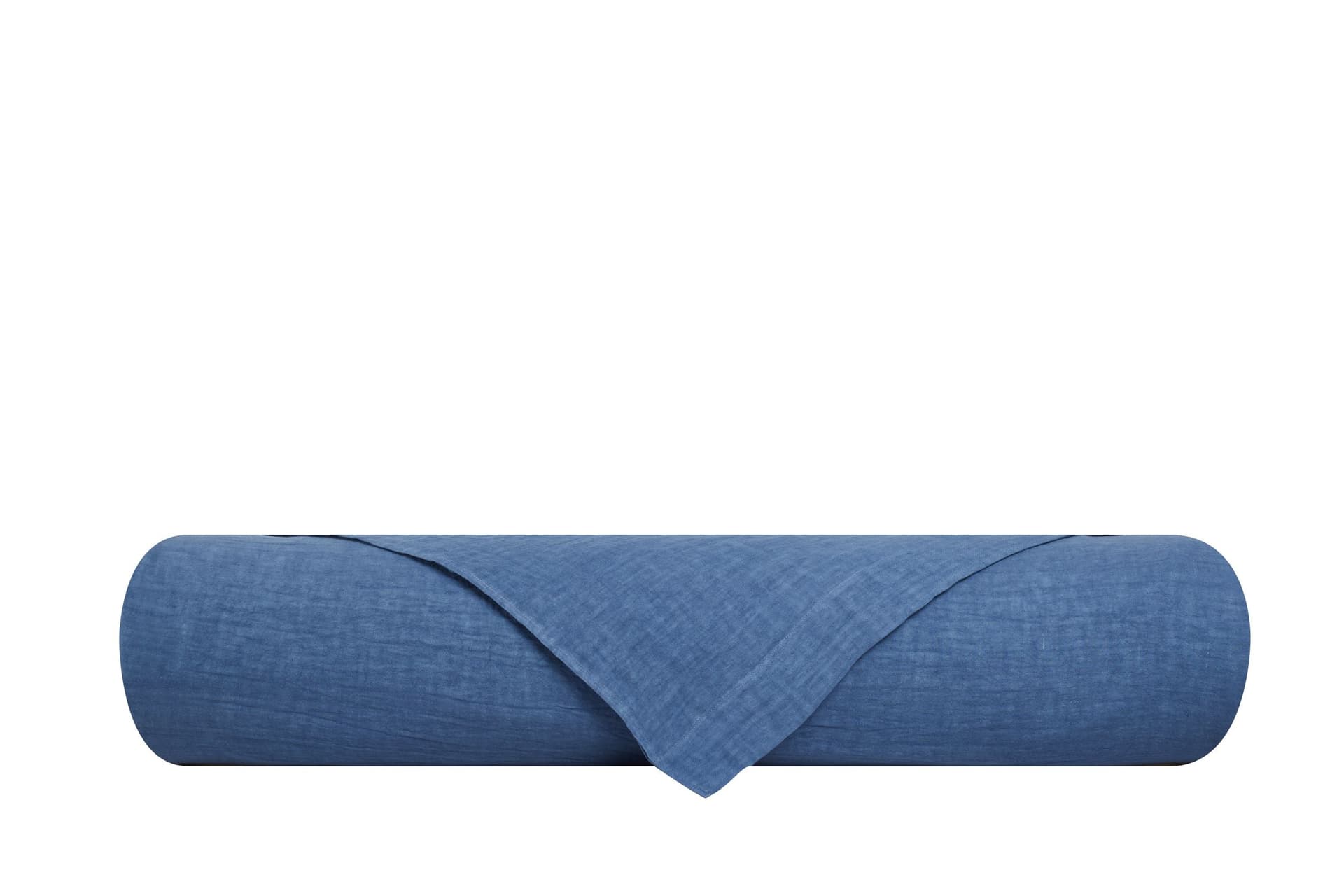 Parure letto in Puro Lino Stonewashed Bluette - Vanita di raso