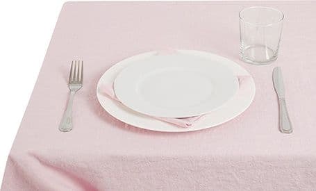 Tovaglia da tavola in 100% puro lino lavato delavè stone washed morbido resistente elegante made in italy  ROSA in Tovaglie Vanita di raso - Sesto San Giovanni, commercioVirtuoso.it