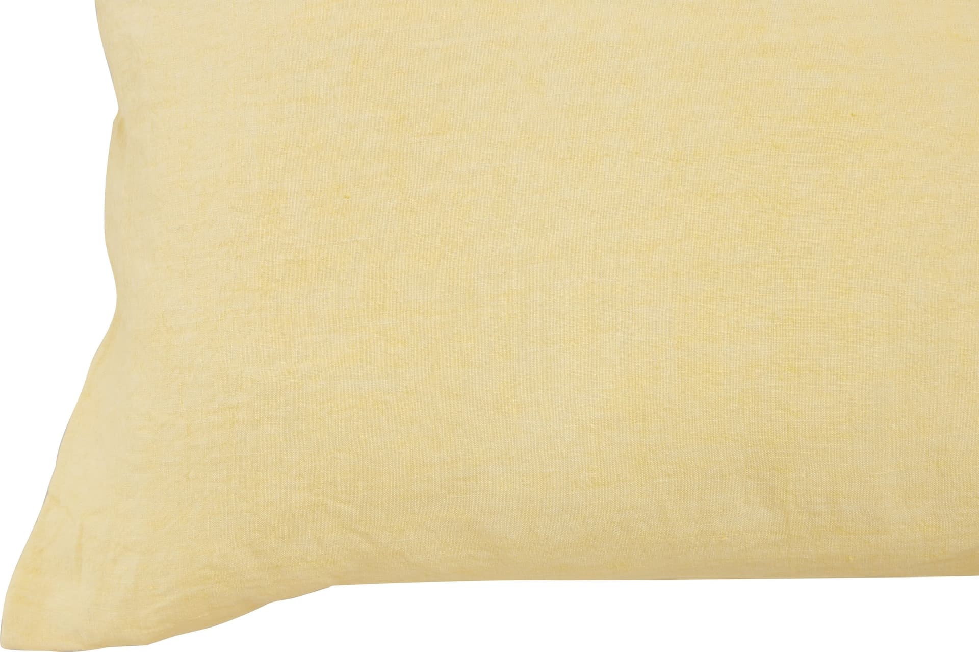 Federa con elegante iniziale ricamata in puro lino stonewashed Giallo in Federe Vanita di raso - Sesto San Giovanni, commercioVirtuoso.it