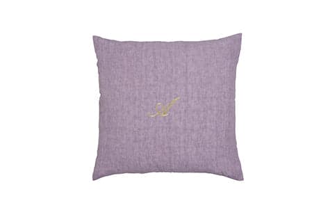 Cuscino Arredo con elegante iniziale ricamatain puro lino stonewashed Violetta in Cuscini decorativi Vanita di raso - Sesto San Giovanni, commercioVirtuoso.it