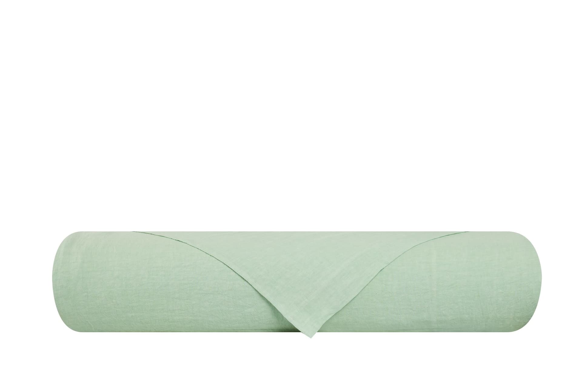 Parure letto in Puro Lino Stonewashed Verde Chiaro in Set di lenzuola e federe Vanita di raso - Sesto San Giovanni, commercioVirtuoso.it