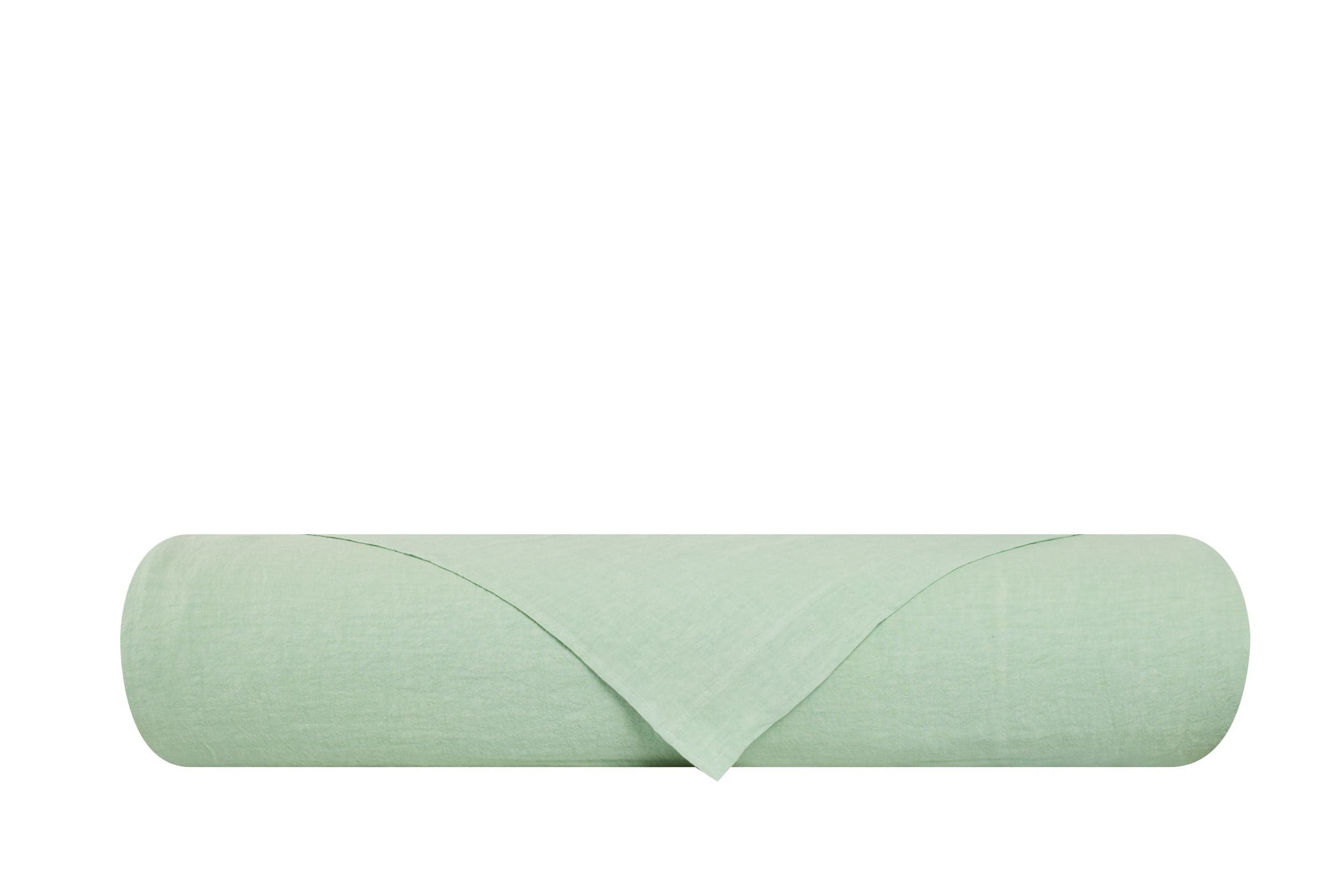 Parure letto in Puro Lino Stonewashed Verde Chiaro in Set di lenzuola e federe Vanita di raso - Sesto San Giovanni, commercioVirtuoso.it
