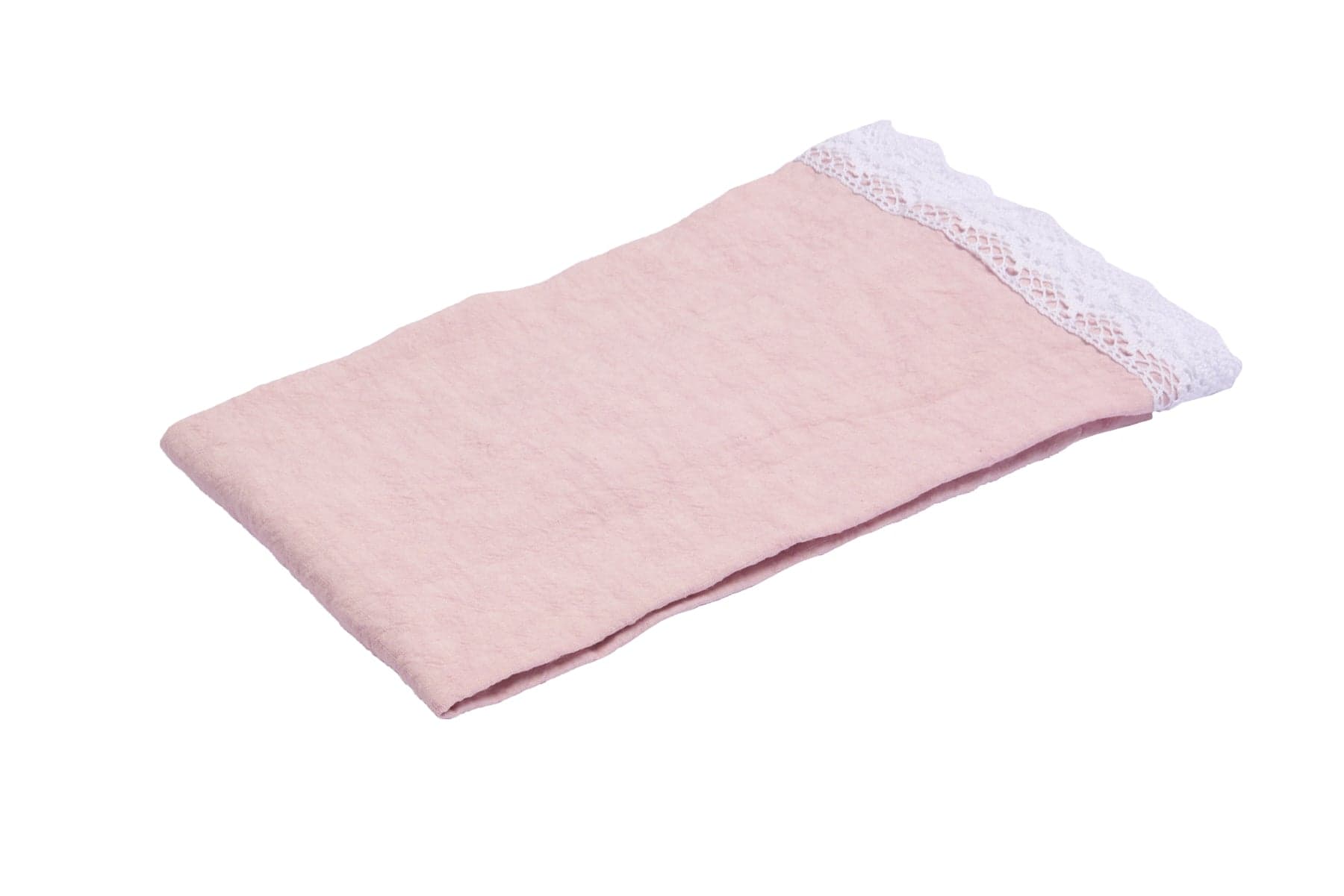 Tovaglia da tavola in 100% puro lino lavato delavè stone washed morbido resistente elegante made in italy Rosa con Dettagli in Pizzo in Tovaglie Vanita di raso - Sesto San Giovanni, commercioVirtuoso.it