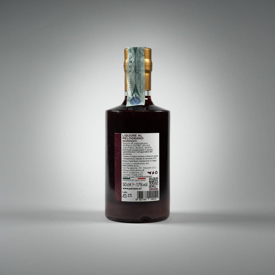 Paesano - Liquore al melograno di Sicilia 50 cl in Liquori Sicilya - Messina, commercioVirtuoso.it