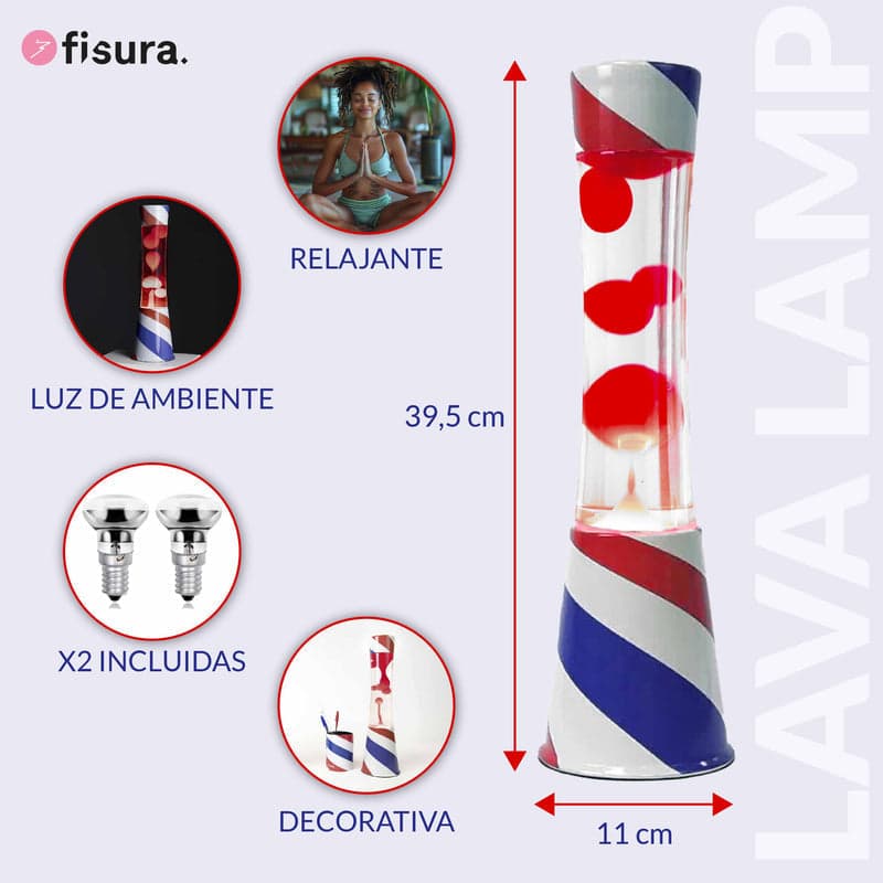 FISURA Lampada lava Barbershop con liquido trasparente e lava rossa in Autocategorizzazione Più Di Più Ideas - Casalnuovo di Napoli, commercioVirtuoso.it