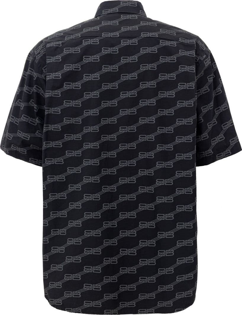 Balenciaga Camicia Manica Corta con Logo Allover da uomo in Camicie casual Drestige - Casamassima, commercioVirtuoso.it