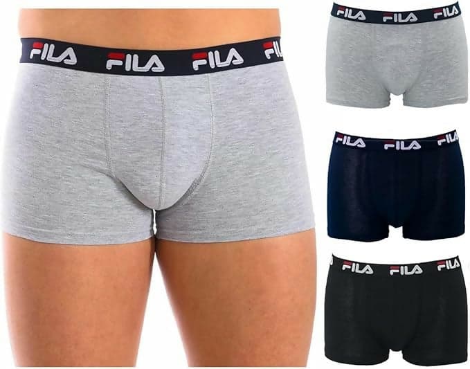 3 Paia. Boxer uomo Fila- con elastico esterno- con logo in cotone elasticizzato in Boxer aderenti ADAMO INTIMO e CASA - Bagheria, commercioVirtuoso.it