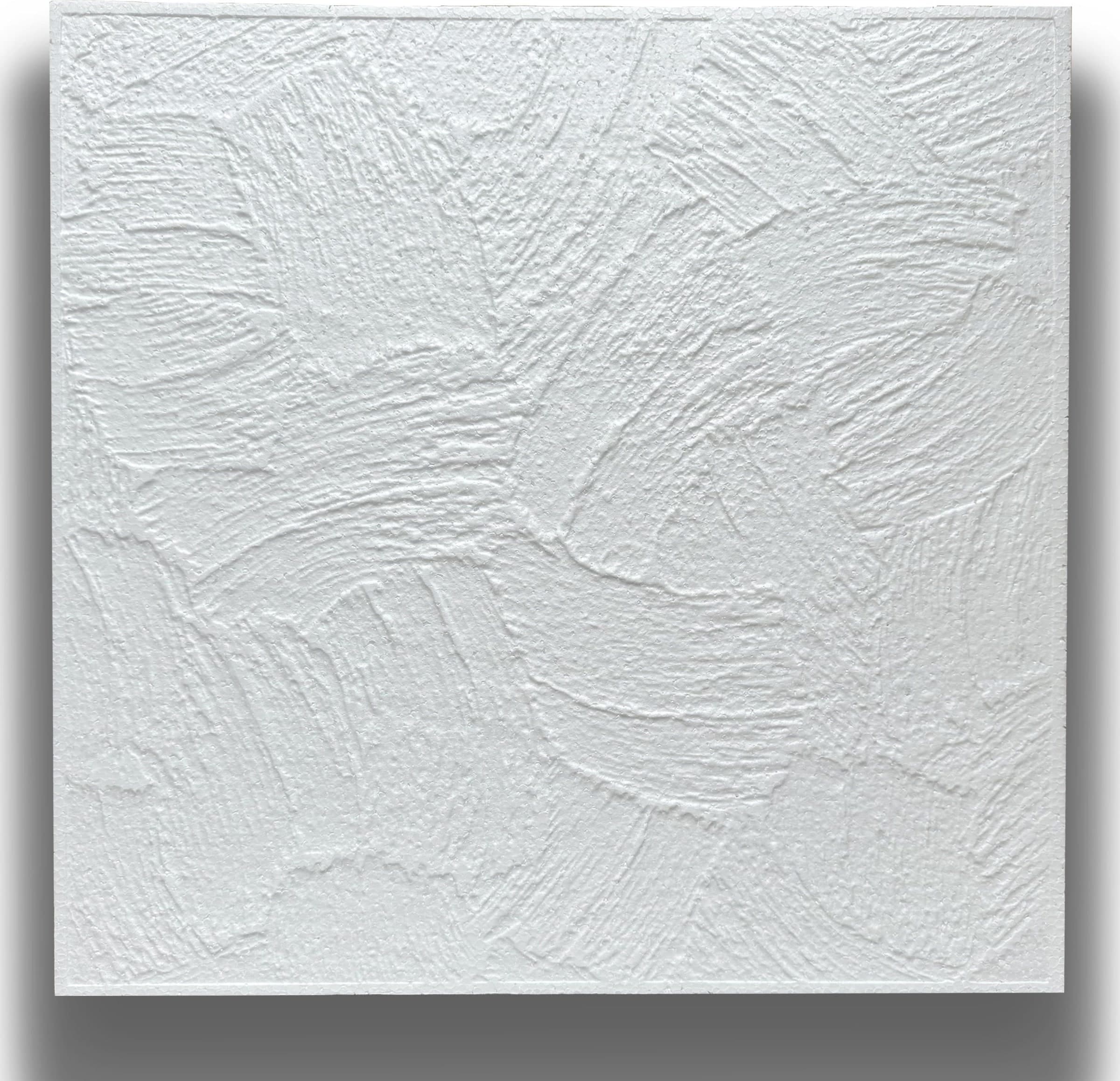 10 o 20mq (40 oppure 80 pezzi) di pannello decorativo a soffitto in polistirene compatto 50x50cm (spess. 1cm) LYON - 4