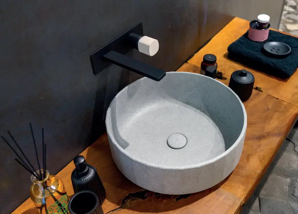 Lavabo Da Appoggio In Marmoresina - Castle Smoke Grey in Lavabi Shopbagno.it - Roma, commercioVirtuoso.it