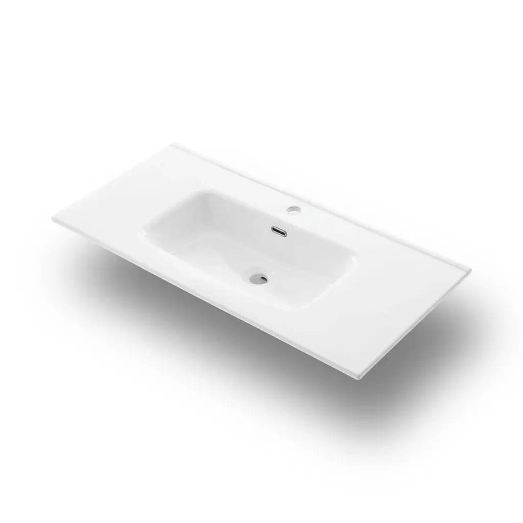 Mobile Bagno 120cm Sospeso Con Quattro Cassetti Lavabo Doppia Vasca Specchio E Doppia Lampada - Mobile Bagno TFT