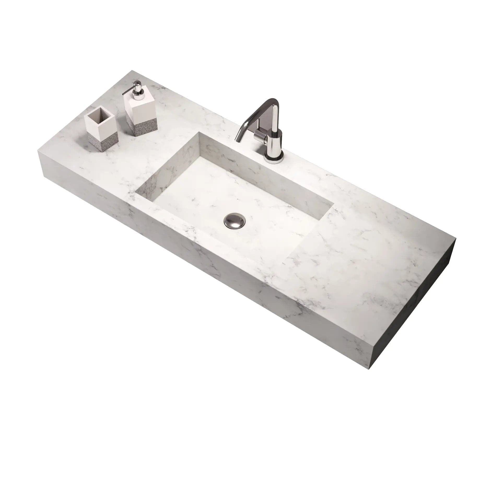 Composizione Bagno 90cm Con Vasca Integrata Cassetto E Specchio - Mobile Bagno TFT