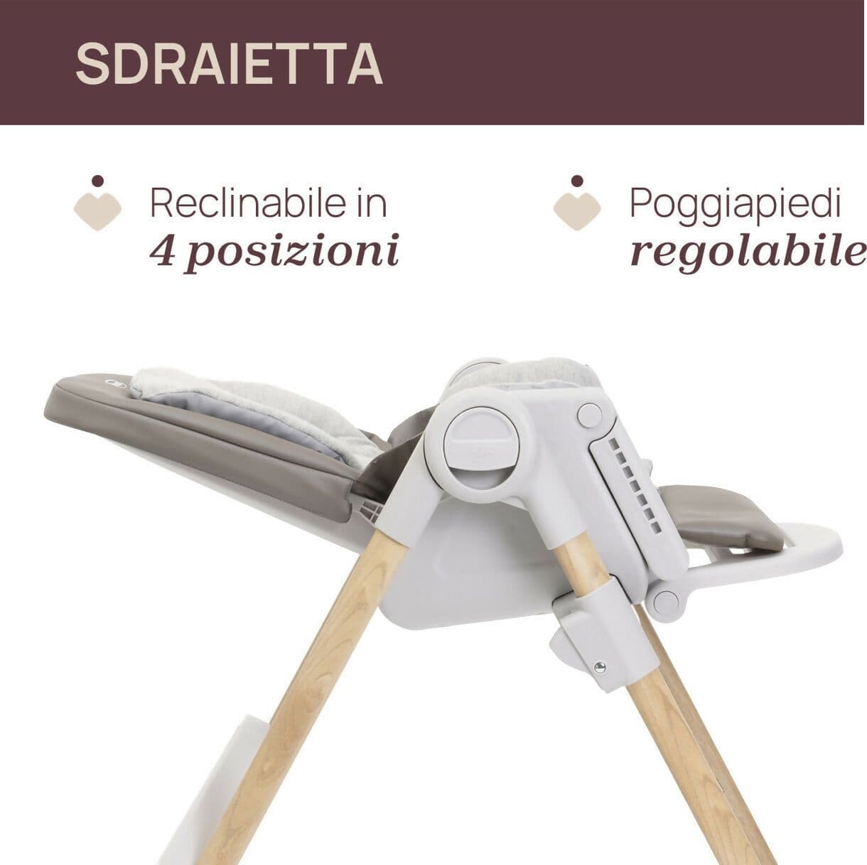 CHICCO Polly Armonia Seggiolone Evolutivo Pappa per Bambini da 0 Mesi a 40 kg, Seggiolone Reclinabile a Sdraietta con Altezza e Poggiapiedi Regolabili, 4 Ruote, Chiusura Compatta, grigio scuro, colore SCANDINAVIAN in Seggioloni Sanitaria Gioia del Bimbo - Villa San Giovanni, commercioVirtuoso.it