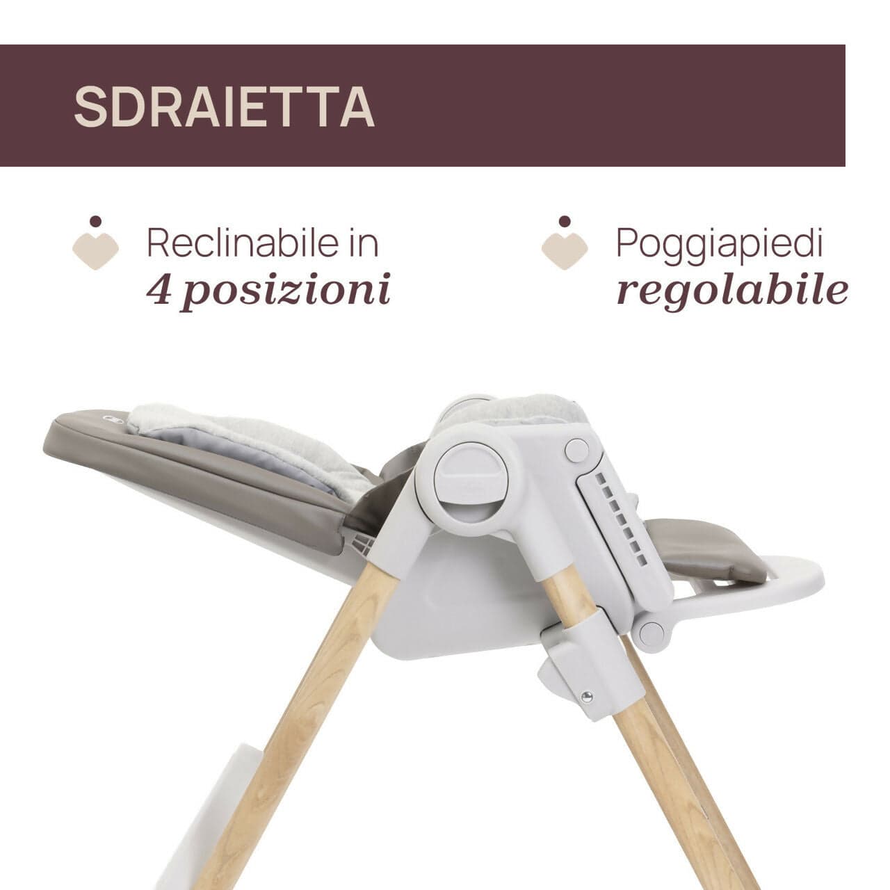 CHICCO Polly Armonia Seggiolone Evolutivo Pappa per Bambini da 0 Mesi a 40 kg, Seggiolone Reclinabile a Sdraietta con Altezza e Poggiapiedi Regolabili, 4 Ruote, Chiusura Compatta, grigio scuro, colore SCANDINAVIAN in Seggioloni Sanitaria Gioia del Bimbo - Villa San Giovanni, commercioVirtuoso.it
