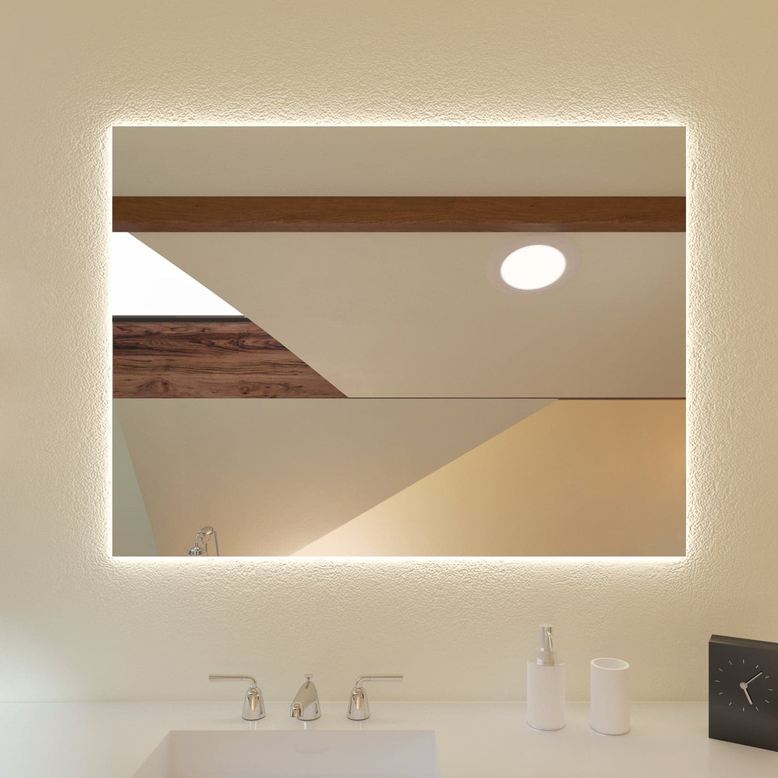 Specchio retroilluminato rettangolare da bagno a LED prodotto Artigianale "Made in Italy" in Specchi da parete Decor Space - Altamura, commercioVirtuoso.it
