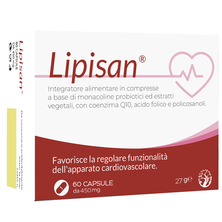 Riso Rosso Fermentato Lipisan Lactobacillus Plantarum per Colesterolo e Cuore 60 Capsule