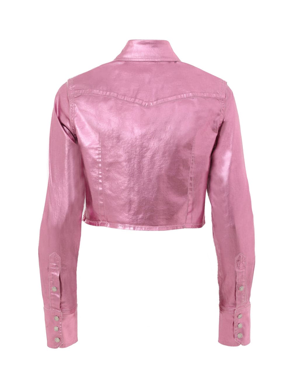 Dolce &amp; Gabbana Camicia Cropped in Tessuto Stretch Lurex Rosa Metal da donna in Bluse e camicie Drestige - Casamassima, commercioVirtuoso.it