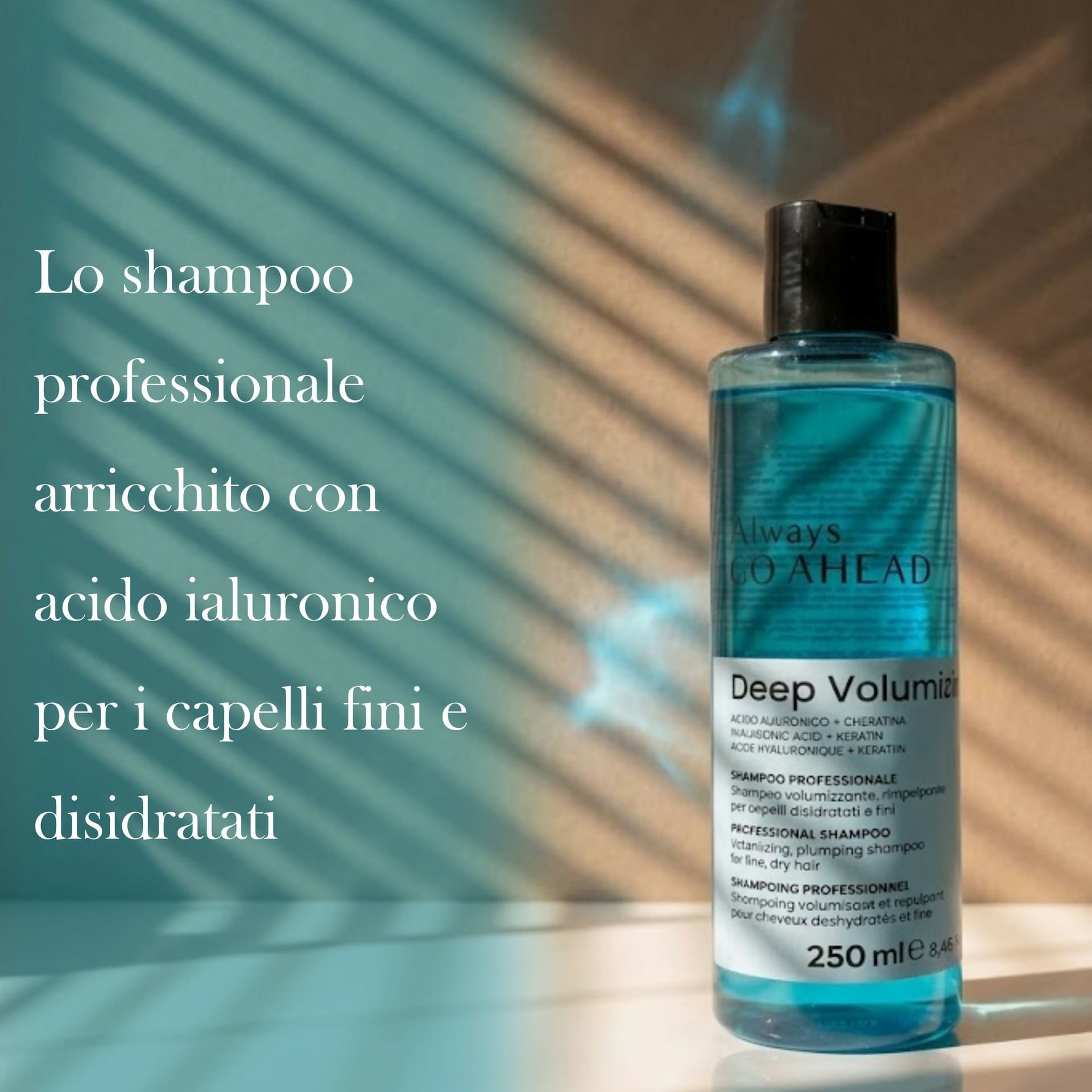 Shampoo Capelli Volumizzante Professionale Acido Ialuronico e Cheratina - Always GO AHEAD - 250ml in Balsami BasketGuru Italia - Palermo, commercioVirtuoso.it