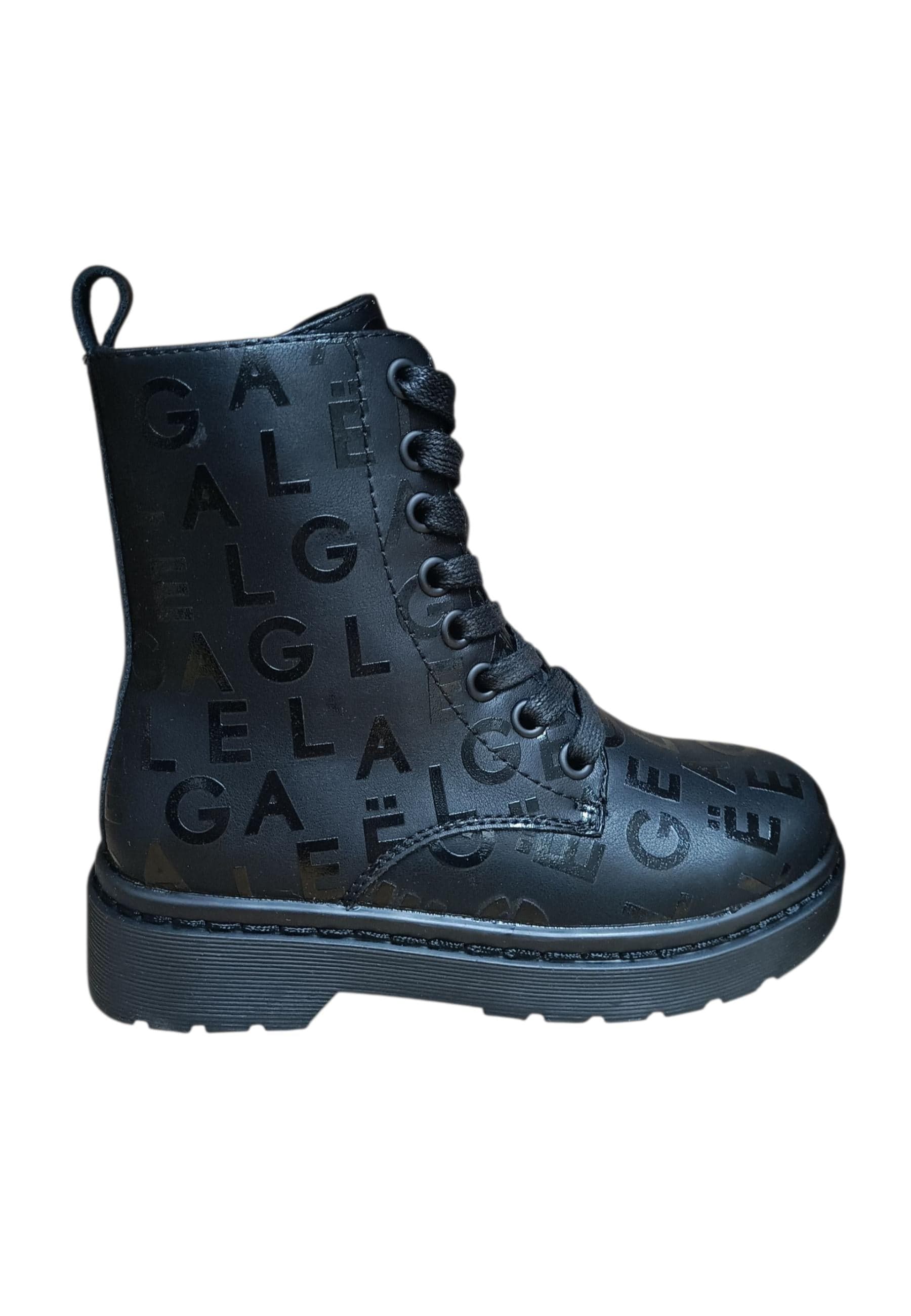 Anfibio bambina Gaelle Elisir nero pelle zip laterale urban style - 6