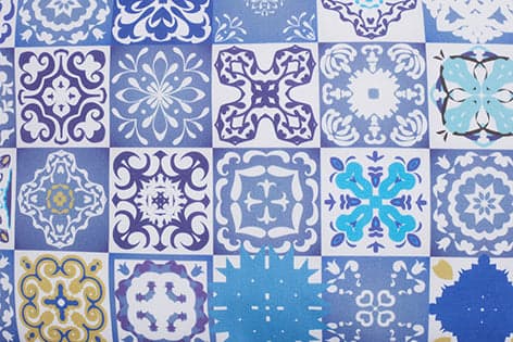 Set 2 federe coppia di federe bifaccia doubleface stampa digitale cotone Made in Italy MAIOLICHE DI VIETRI / BIANCO in Federe Vanita di raso - Sesto San Giovanni, commercioVirtuoso.it