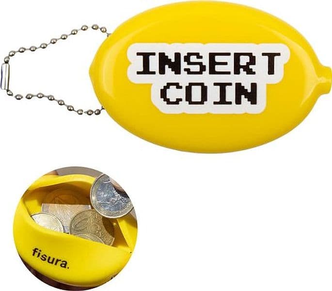 FISURA Porta monete scritta "insert coin"