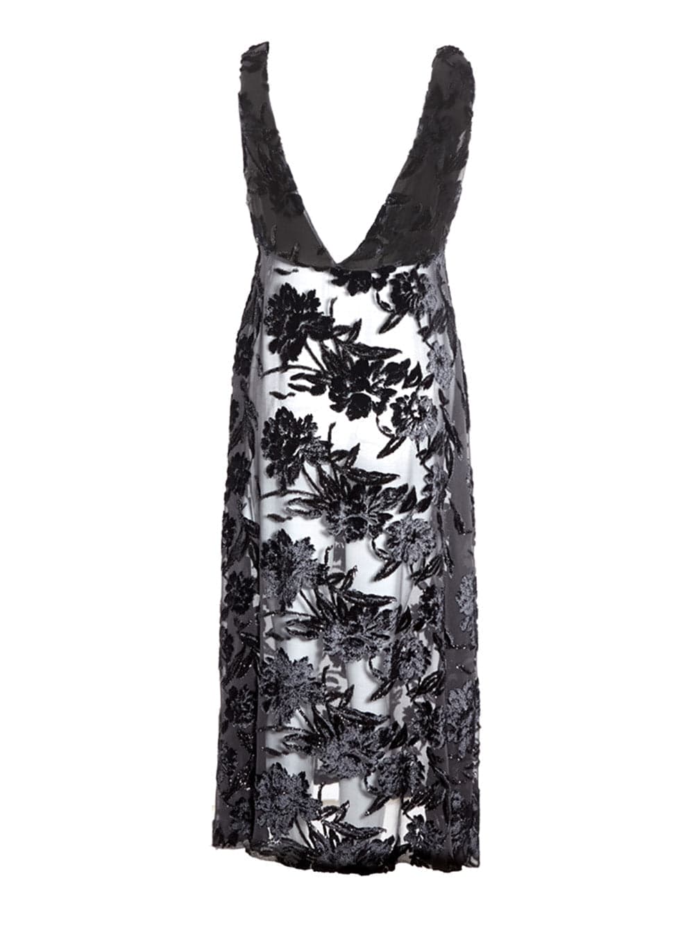 Lardini Abito Lungo in Tulle con Stampa Fiori Velvet da donna in Casual Drestige - Casamassima, commercioVirtuoso.it