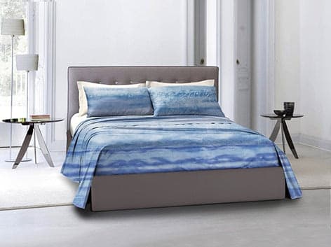 Completo letto lenzuola federe bifaccia double face stampa digitale in cotone made in italy  MARE/BIANCO in Set di lenzuola e federe Vanita di raso - Sesto San Giovanni, commercioVirtuoso.it
