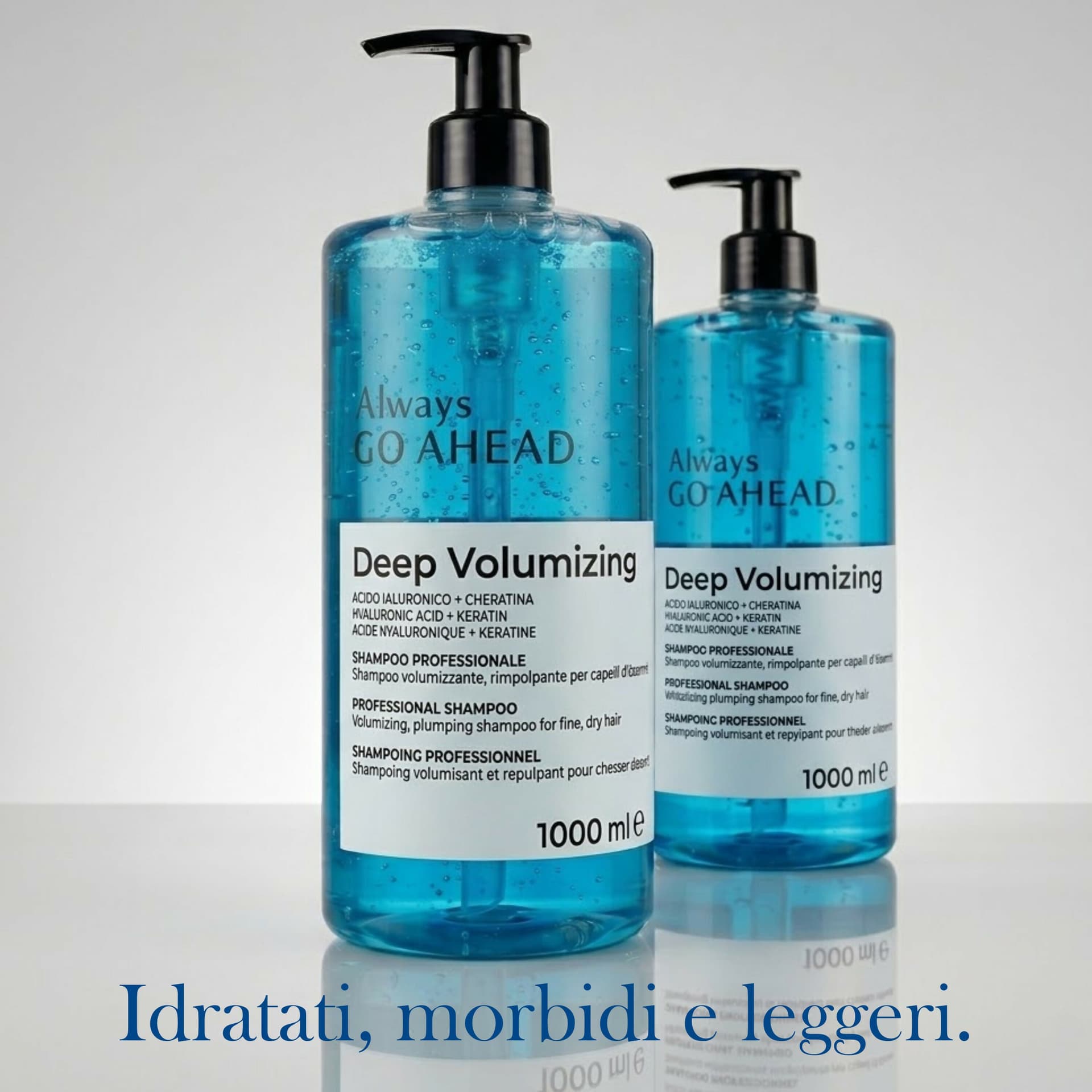 Shampoo Capelli Volumizzante Professionale Acido Ialuronico e Cheratina - Always GO AHEAD - Formato Maxi 1000ml in Shampoo BasketGuru Italia - Palermo, commercioVirtuoso.it