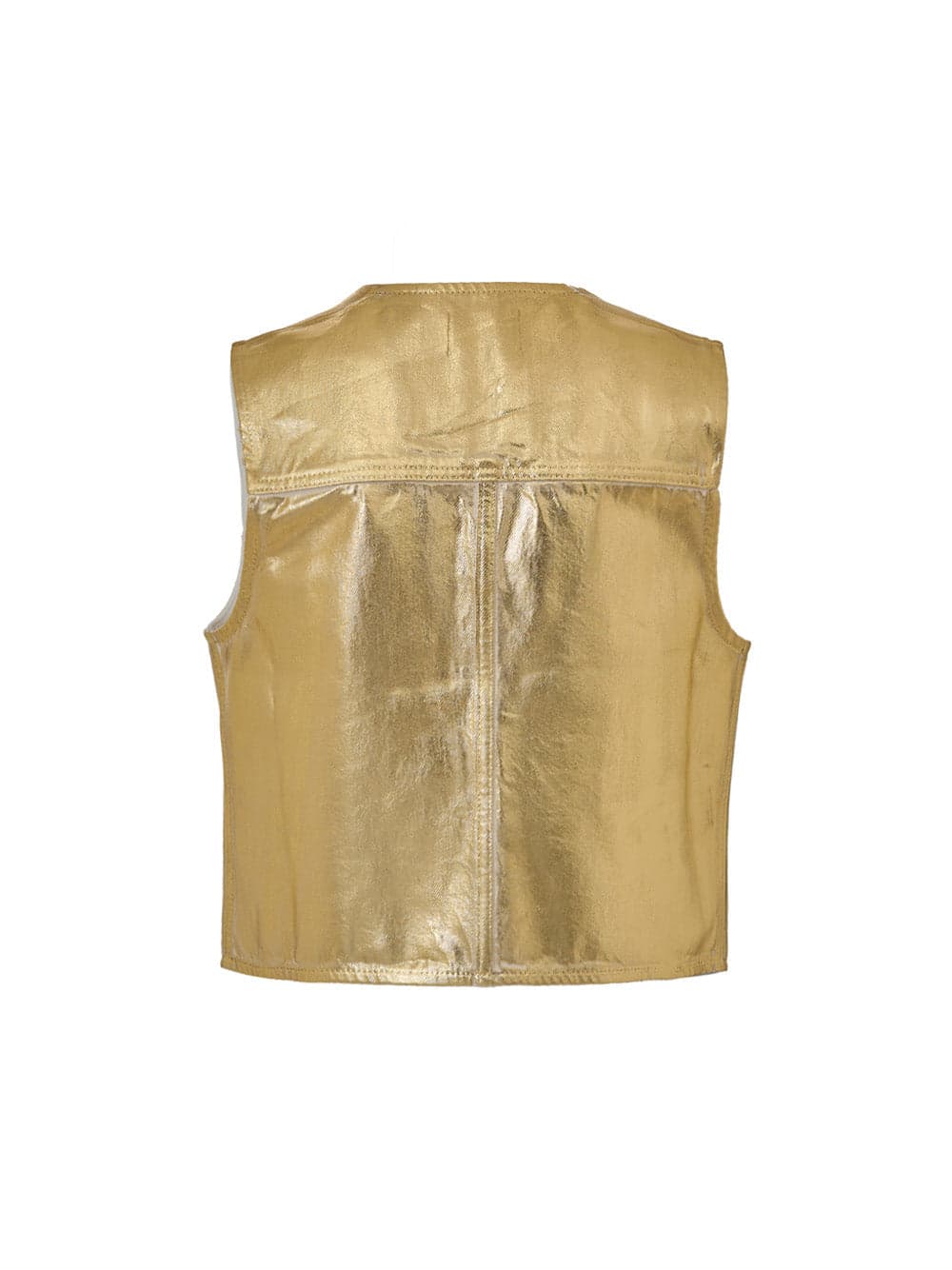 GANNI Gilet Spalmato Gold Ganni da donna in Gilet Drestige - Casamassima, commercioVirtuoso.it