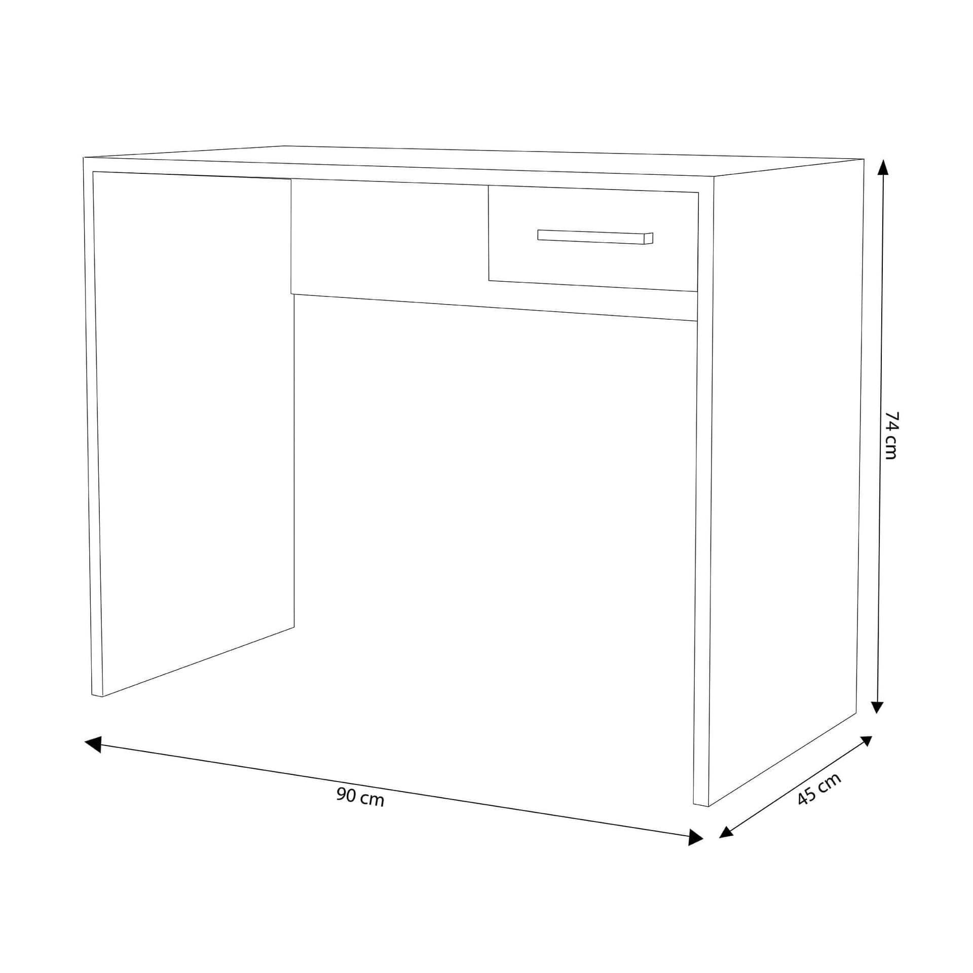 DIOCLEZIANO - scrivania con cassetto 90x45x74 h Marrone in Scrivanie Milani Home - Dueville, commercioVirtuoso.it