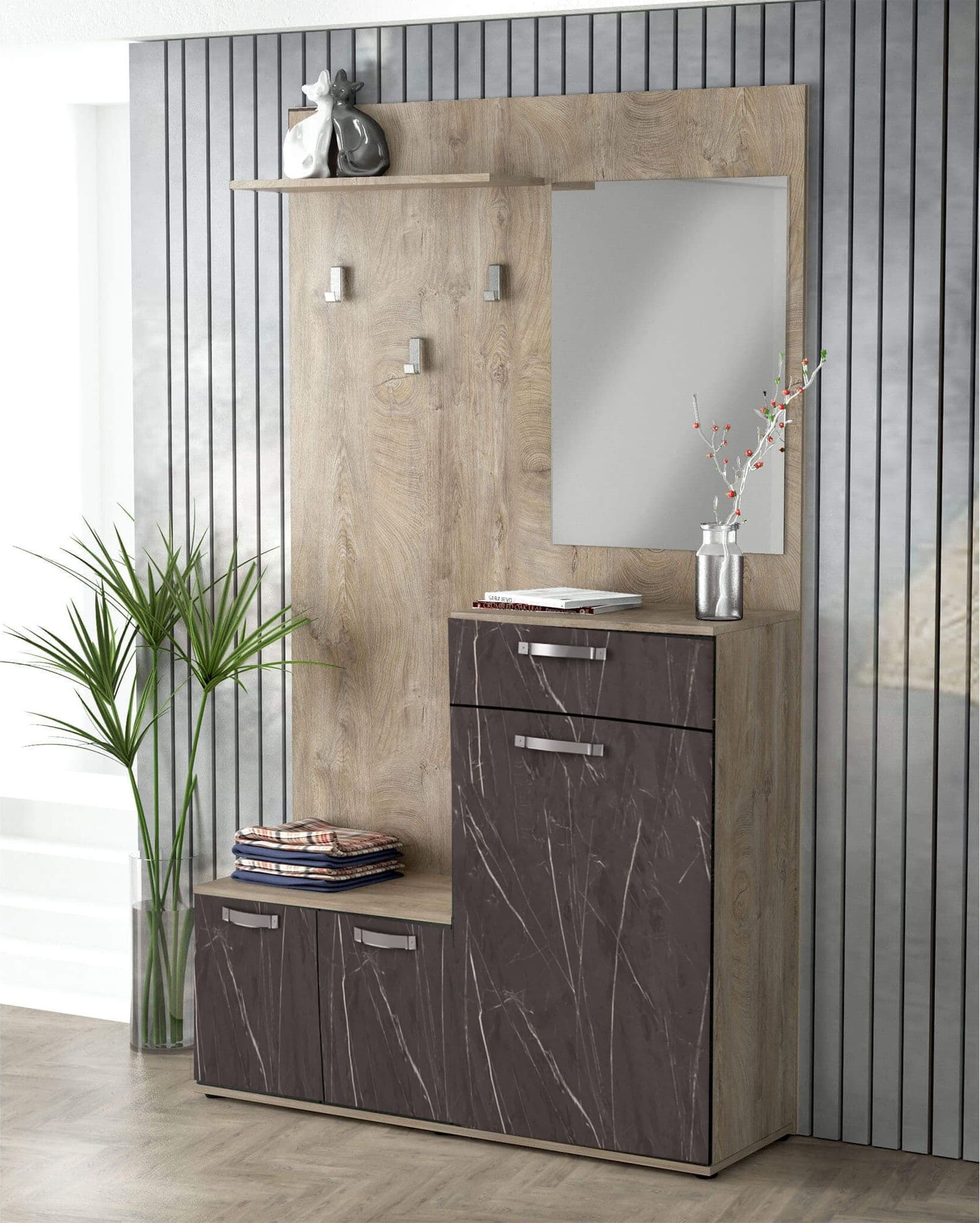 BISCA - mobile ingresso con attaccapanni Marrone in Mobiletti Milani Home - Dueville, commercioVirtuoso.it