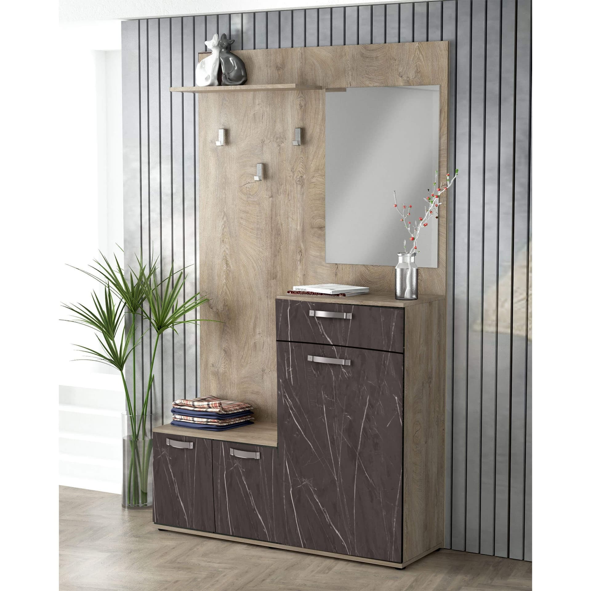 BISCA - mobile ingresso con attaccapanni Marrone in Mobiletti Milani Home - Dueville, commercioVirtuoso.it