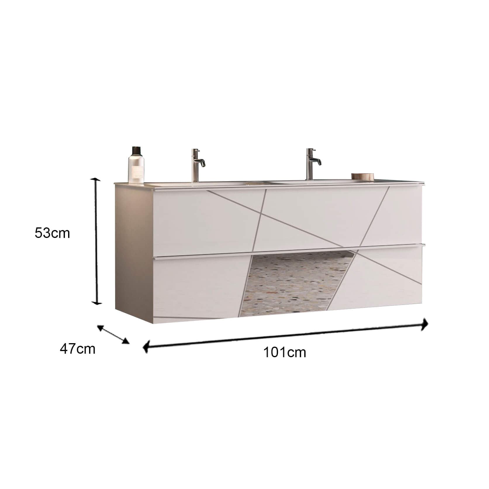 LIA - mobile lavabo sospeso Bianco