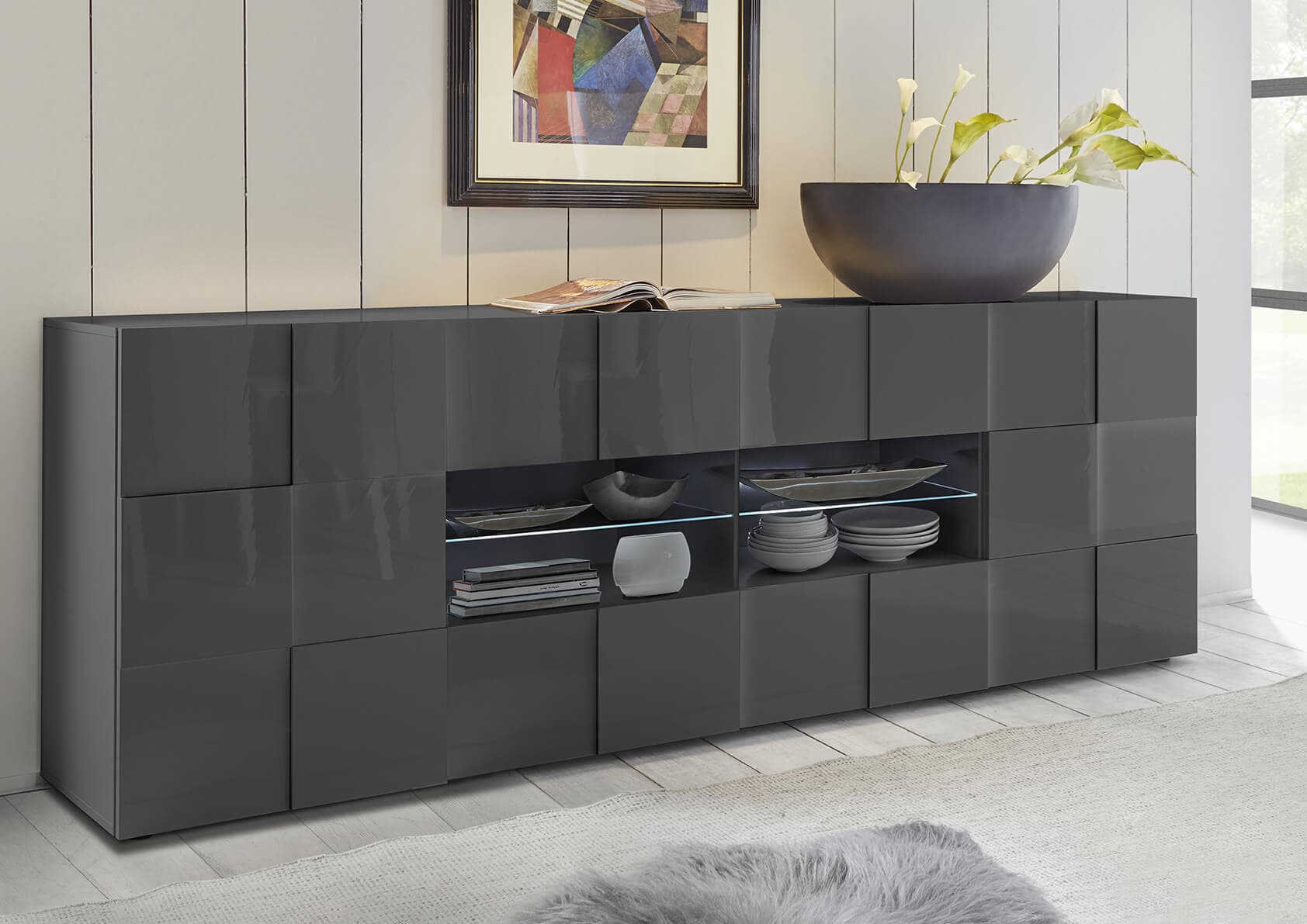 DOMO - madia di design moderno Antracite