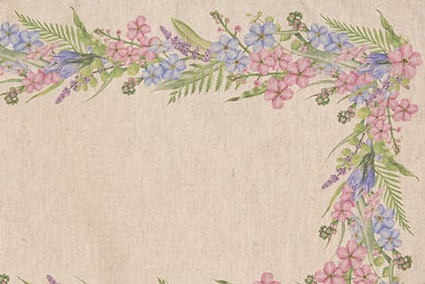 Set di 2 tovagliette americane colazione con decorazione frou frou coppia tovagliette 35 X 50 CM in misto lino stampa floreale fiori  morbide resistenti eleganti made in italy FIORI DI CAMPO in Tovagliette Vanita di raso - Sesto San Giovanni, commercioVirtuoso.it