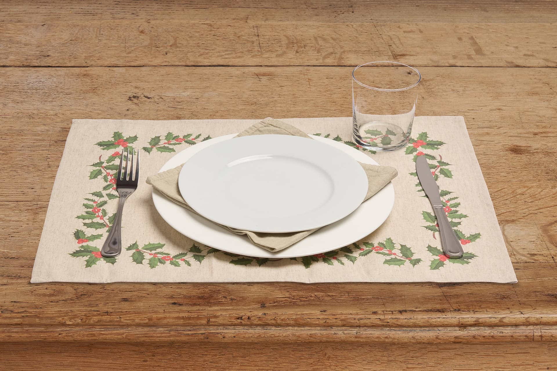 Set di 2 tovagliette americane natalizie coppia tovagliette 35 X 50 CM in misto lino decoro natale morbide resistenti made in italy AGRIFOGLIO in Tovagliette Vanita di raso - Sesto San Giovanni, commercioVirtuoso.it