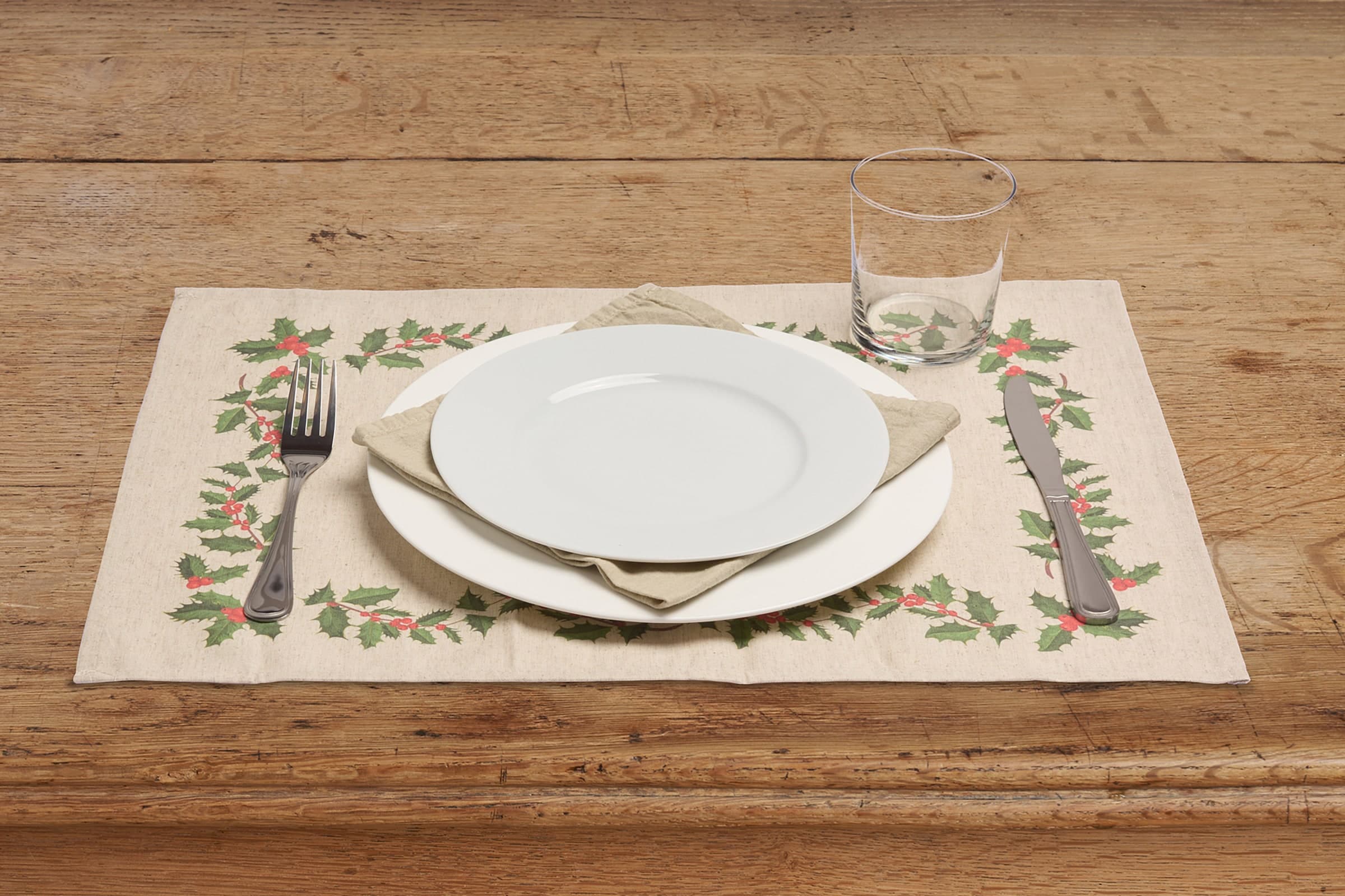 Set di 2 tovagliette americane natalizie coppia tovagliette 35 X 50 CM in misto lino decoro natale morbide resistenti made in italy AGRIFOGLIO in Tovagliette Vanita di raso - Sesto San Giovanni, commercioVirtuoso.it
