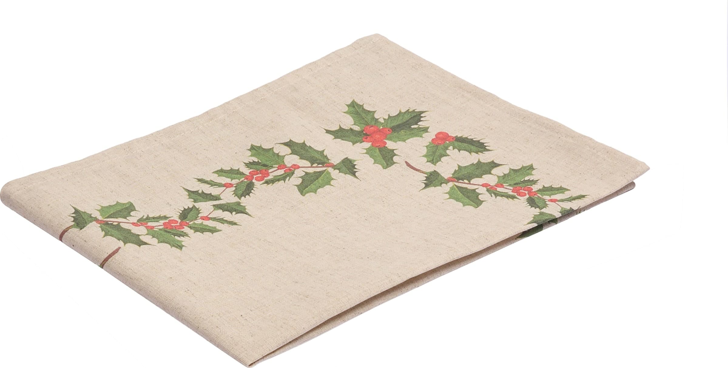 Set di 2 tovagliette americane natalizie coppia tovagliette 35 X 50 CM in misto lino decoro natale morbide resistenti made in italy AGRIFOGLIO in Tovagliette Vanita di raso - Sesto San Giovanni, commercioVirtuoso.it