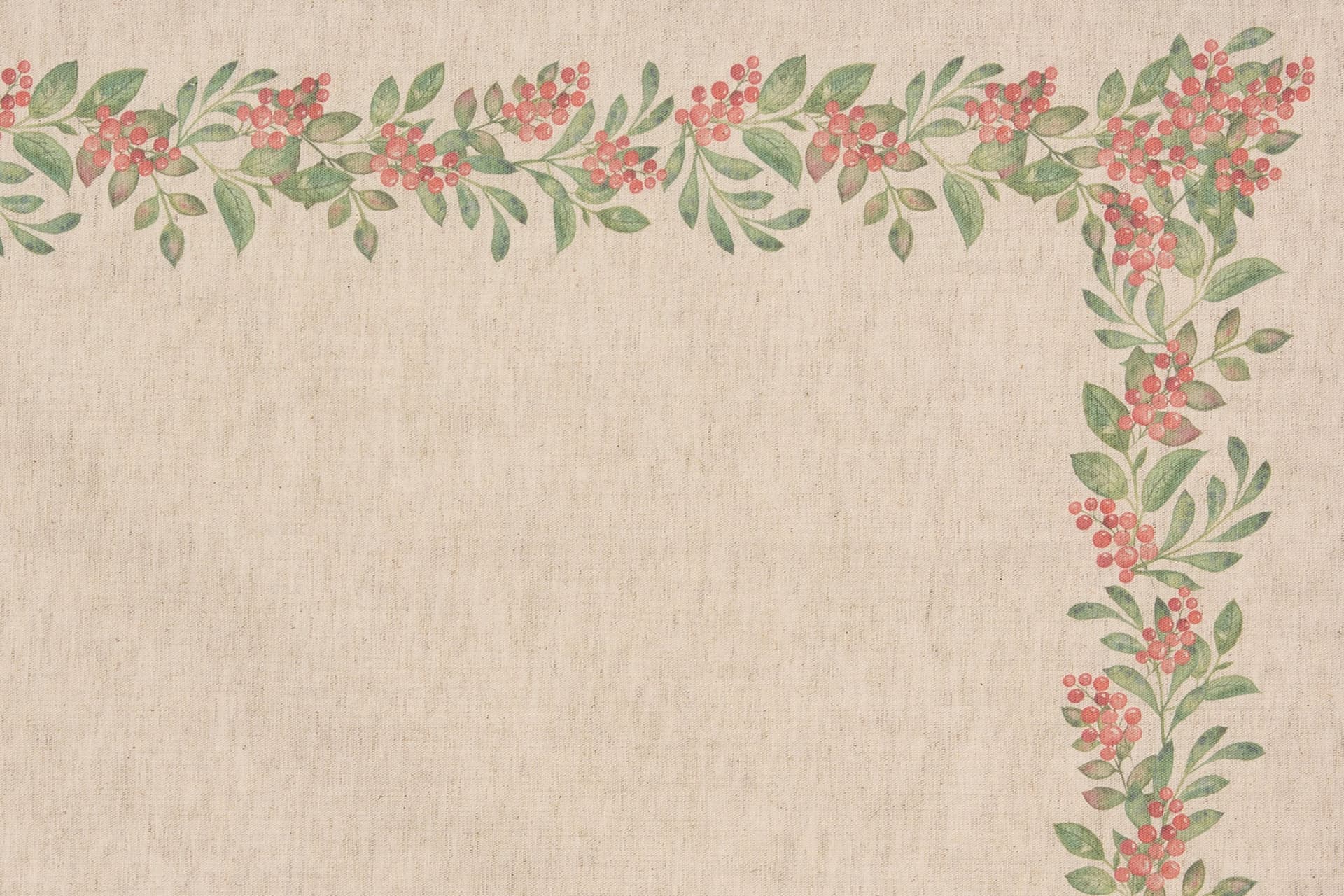 Set di 2 tovagliette americane natalizie coppia tovagliette 35 X 50 CM in misto lino decoro natale morbide resistenti made in italy BACCHE - Vanita di raso