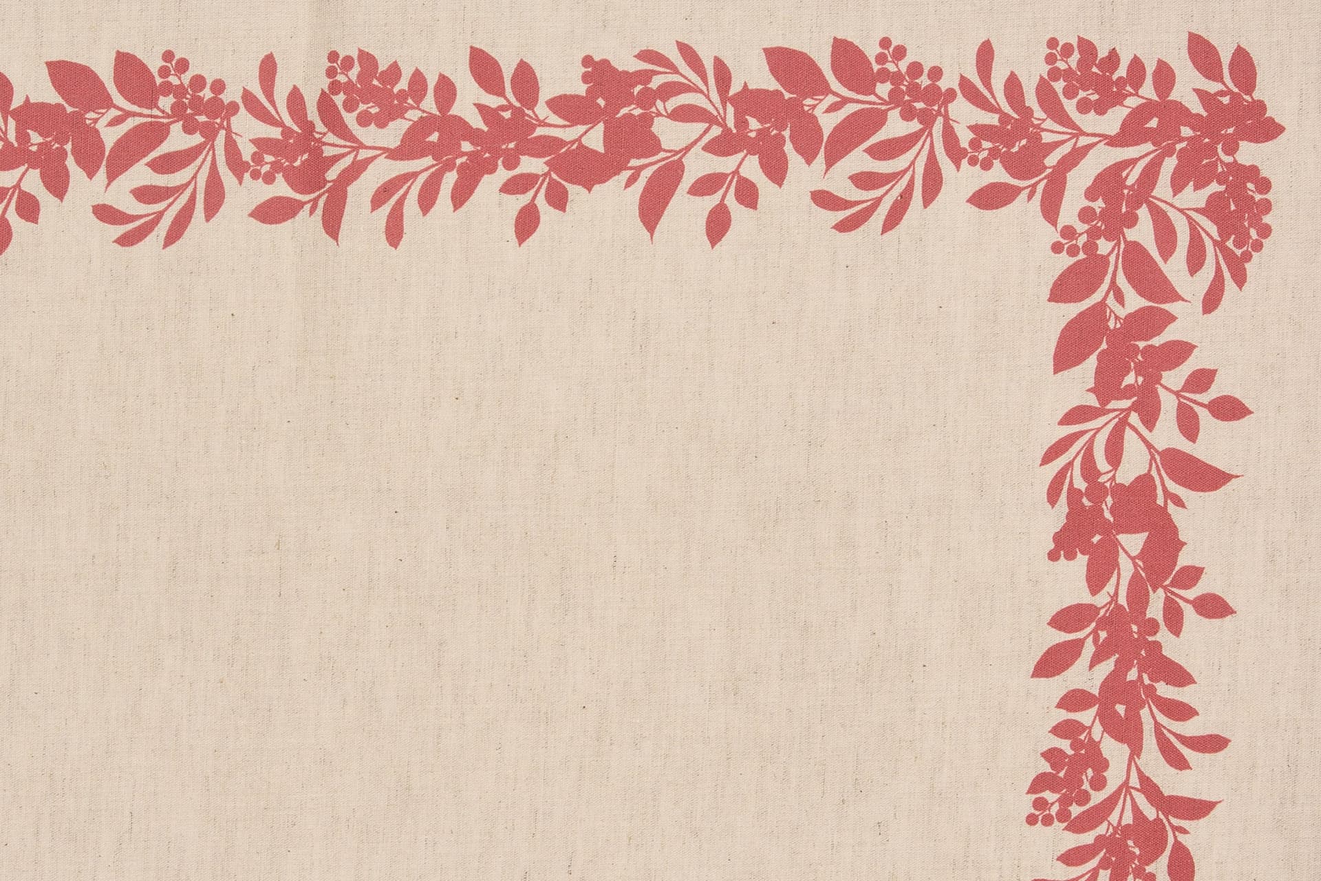 Set di 2 tovagliette americane natalizie coppia tovagliette 35 X 50 CM in misto lino decoro natale morbide resistenti made in italy BACCHE ROSSE - Vanita di raso