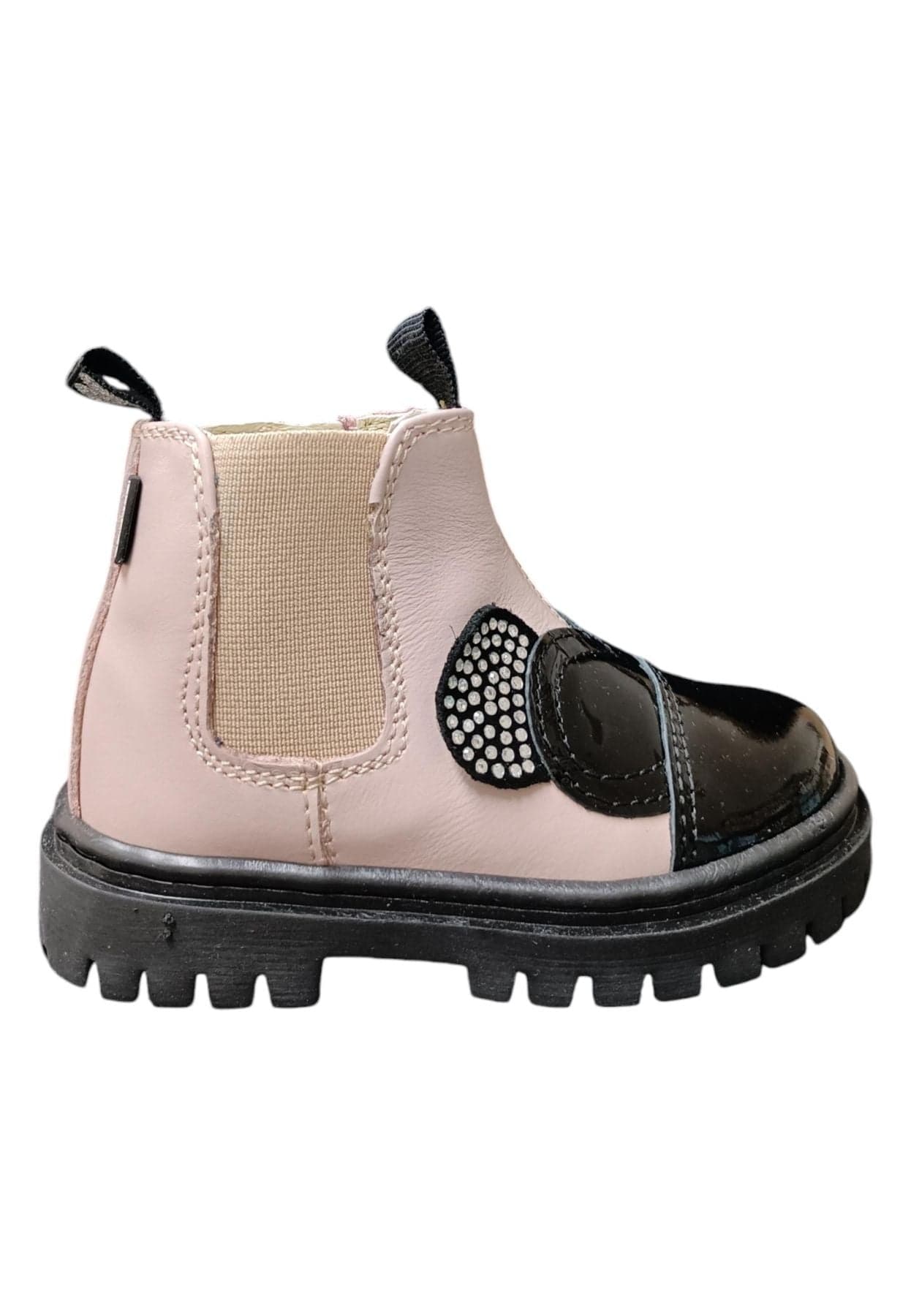 Stivaletti bambina Balducci Matrix nero rosa pelle - Primi passi Made in Italy - 6