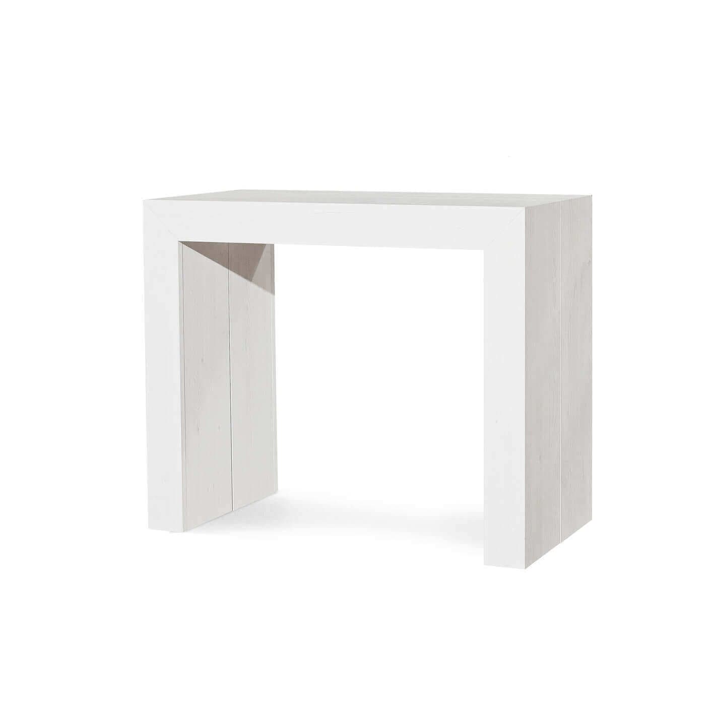 FRANKLYN - tavolo allungabile a consolle 90x45/95/145/195/245/295 Bianco in Console e tavoli da divano Milani Home - Dueville, commercioVirtuoso.it