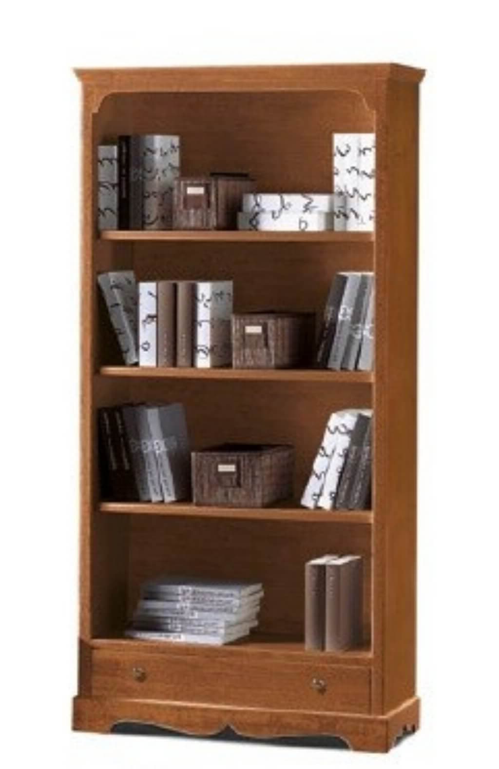 DOLLY - libreria in legno massello 94x36x189 Tinta noce in Librerie Milani Home - Dueville, commercioVirtuoso.it