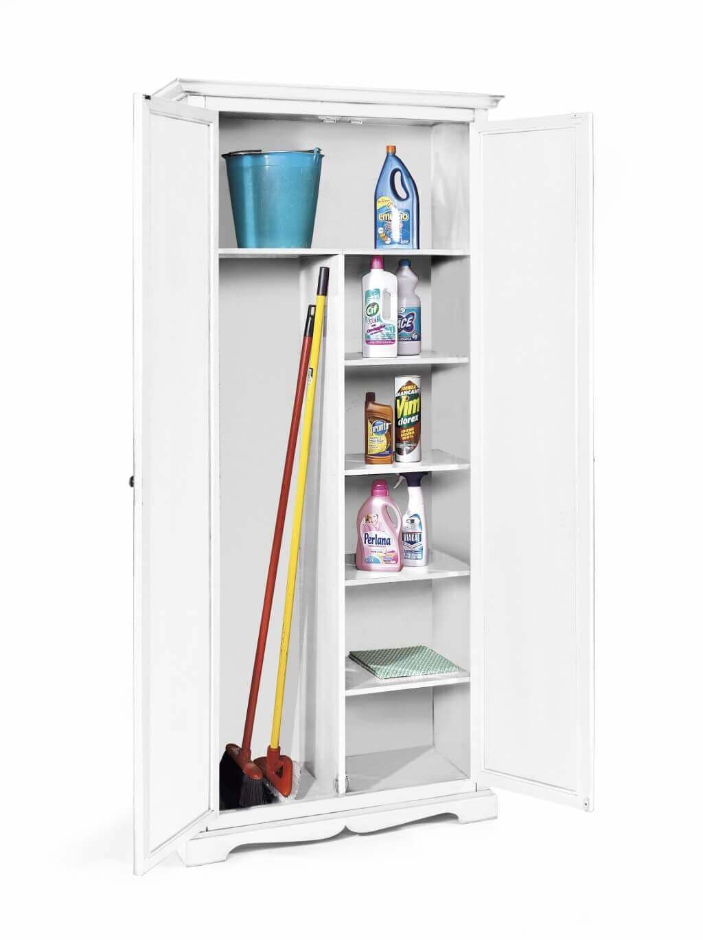 DEVEREUX - armadio porta scope in legno massello 87x40x192 Bianco in Armadi Milani Home - Dueville, commercioVirtuoso.it