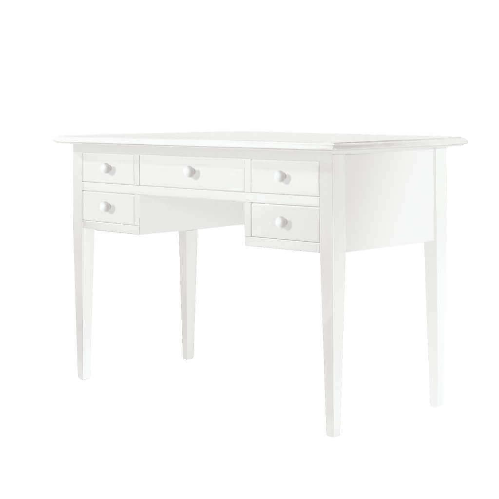 CORNELL - scrittoio in legno massello 100x50x81 Bianco in Scrittoi Milani Home - Dueville, commercioVirtuoso.it