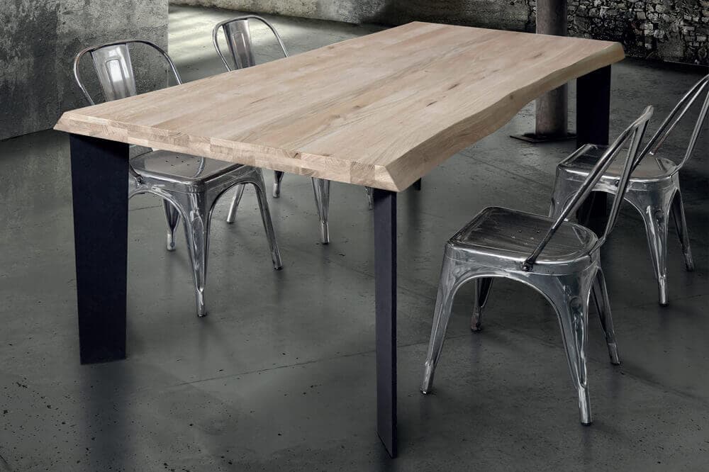 ALBERT - tavolo da pranzo moderno in metallo e legno 250x100 Nero in Tavoli da sala da pranzo Milani Home - Dueville, commercioVirtuoso.it